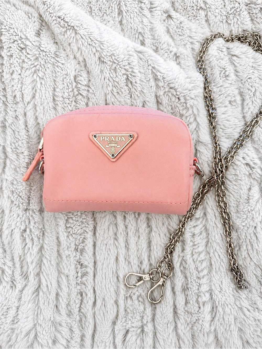 Prada Soft Pink Mini Chain Crossbody Bag